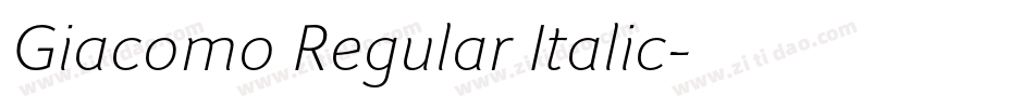 Giacomo Regular Italic字体转换